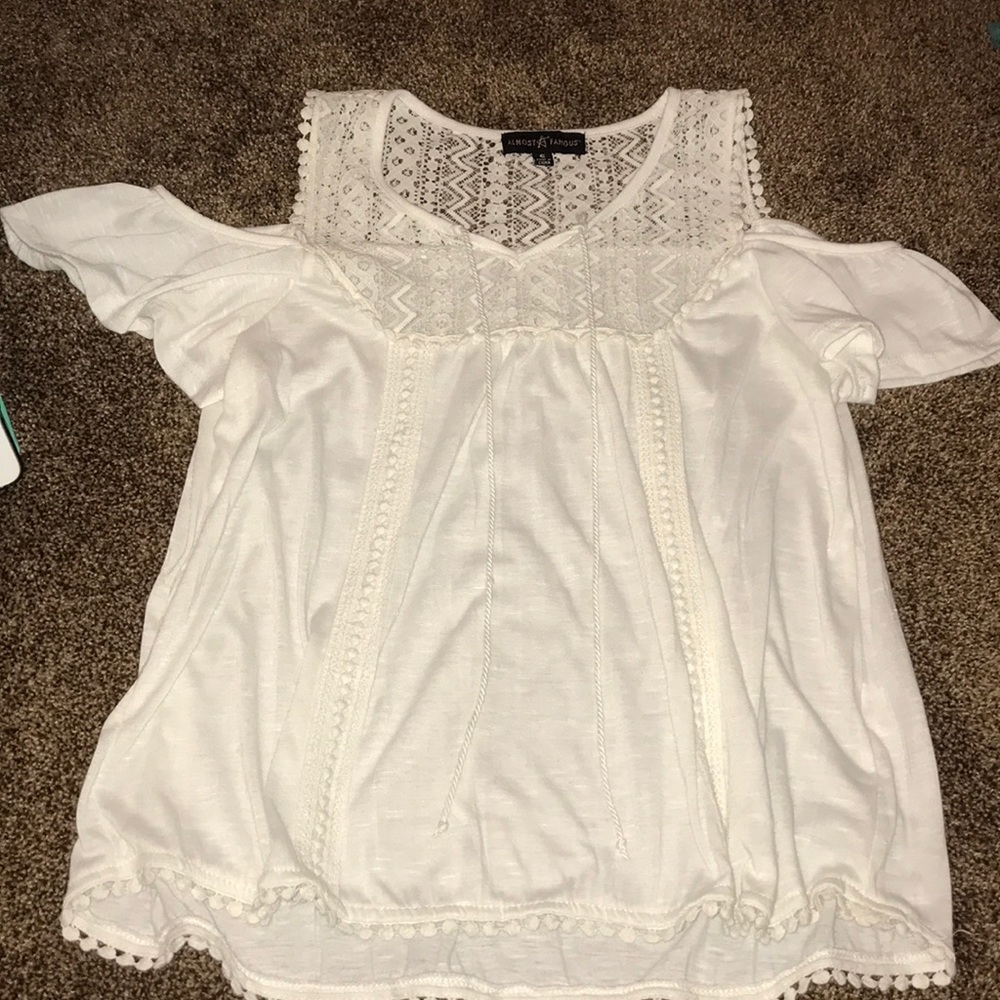 white off the shoulder top